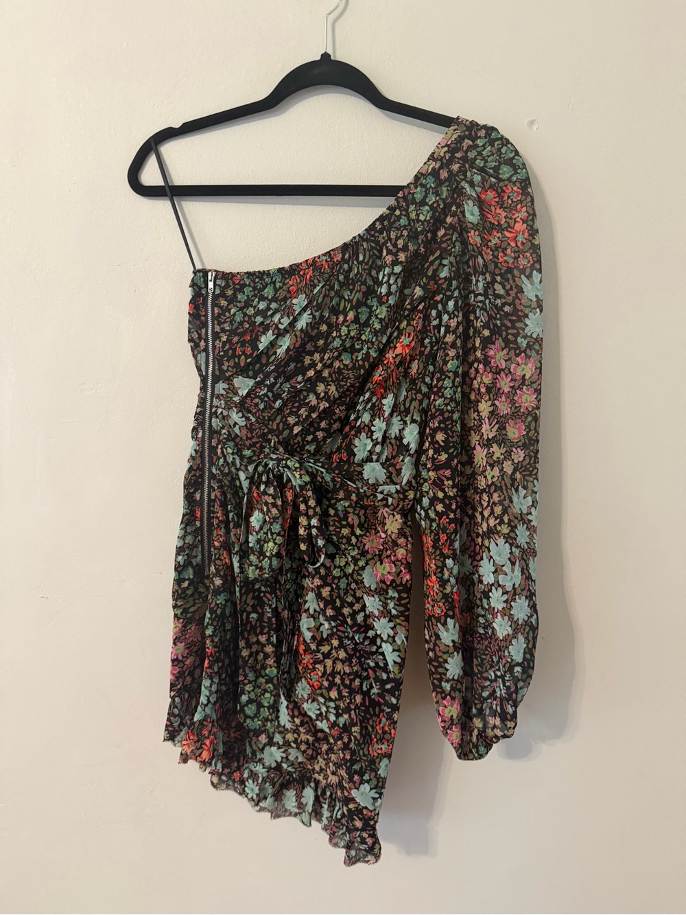 Skylar + Madison One-Shoulder Floral Mini Dress